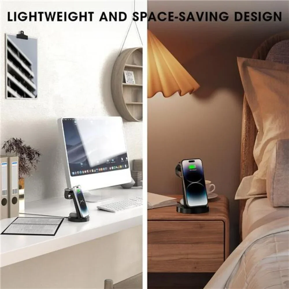 3 in 1 Charging Station for iPhone, Wireless Charger for iPhone 16e 16 15 14 13
